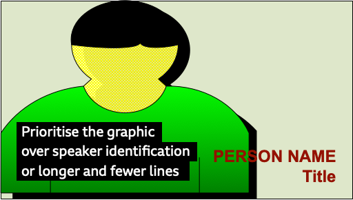 Image showing subtitle moved horizontally instead of vertically to avoid obscuring a face, as happened in the previous image.