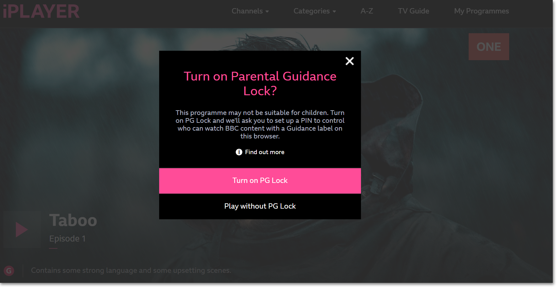Image of the Parental Guidance explanation