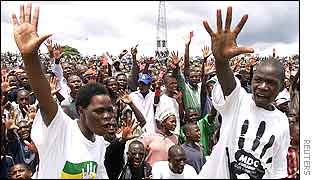 MDC rally during their election campaign