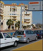 Queues at the Spanish border
