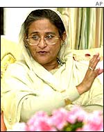 Opposition leader Sheikh Hasina