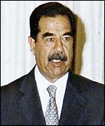 Iraqi President Saddam Hussein