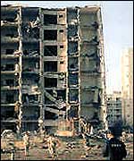 Khobar military base, Saudi Arabia, after bombing