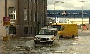 Flooded road