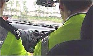 Generic police in car picture