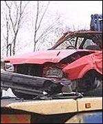 Crashed car