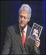 Bill Clinton spoke of Maria, born HIV free despite both her parents having the disease