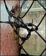 Barded wire at RAF Newton