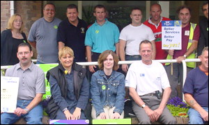 Pickets in Wrexham