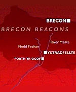 Map of Brecon Beacons