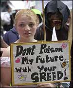 GM crop protester