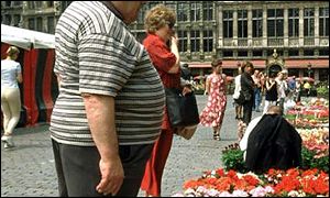 Overweight man