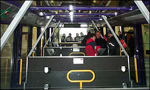 Funicular in station