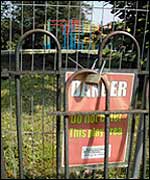 play area closed for redevelopment