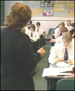 Teacher in class