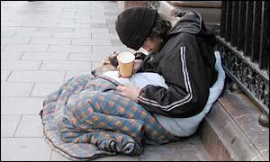 homeless man