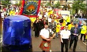 Firefighters' in demo