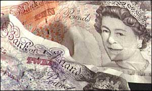 Crumpled bank notes
