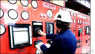 Operator at nuclear power station