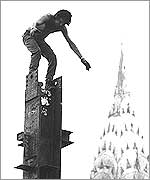 A steel worker during the construction of the Twin Towers