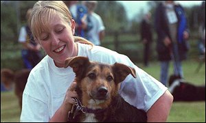 Monty and her owner Jacqui Cowley