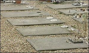 Graves were left empty of flowers