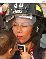 Mourners at Ground Zero