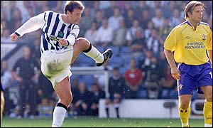 West Brom's Sean Gregan scores his side's winner
