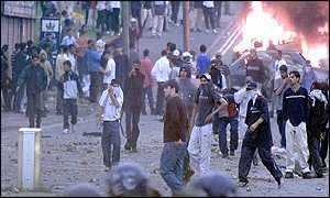 Rioting in Bradford
