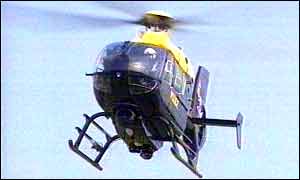 The EC135 Eurocopter is based at Newcastle Airport.