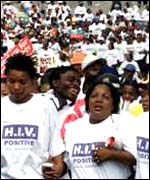 Aids protestors