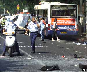 Bomb blast scene