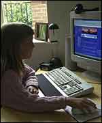 A child using a computer 
