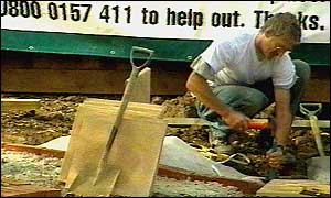 Volunteer at work
