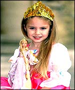 Girl with Barbie