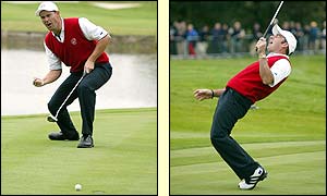 Disappointment for fellow Irishmen Padraig Harrington and Paul McGinley