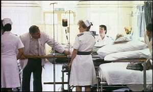 Doctor and nurses with patient