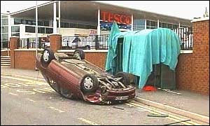 Crashed car