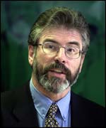 Sinn Fein president Gerry Adams: 