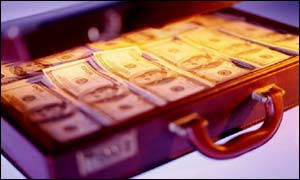 Briefcast full of money, BBC/Corbis