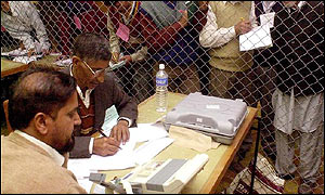 Vote counting in Kashmir
