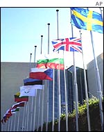 EU flags