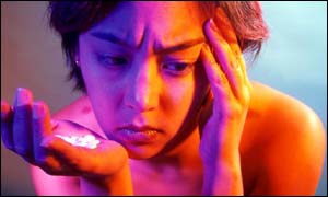 Woman with pills