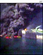 Tanker ablaze off Yemen AP