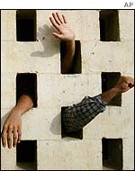 Hands of death row inmates at Abu Ghreib jail