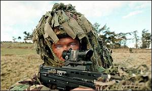 Soldier in training