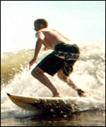 Surfer at Porthcawl