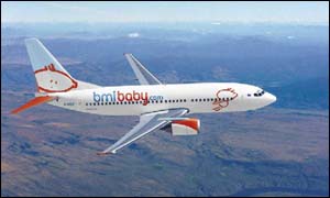 bmibaby aircraft in flight 
