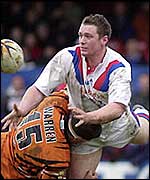 Chris Feather takes on the Castleford defence