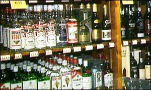 Alcohol bottles